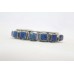 Bangle Cuff Bracelet Sterling Silver 925 Lapis Lazuli Gems Stone Handmade C442